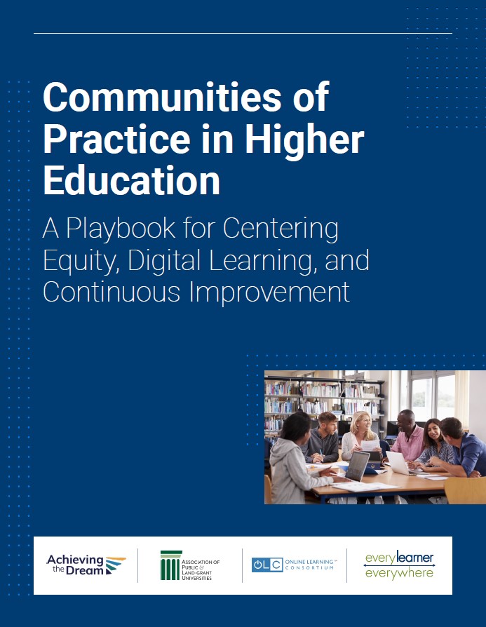 Communities of Practice in Higher Education Cover page with title and photo