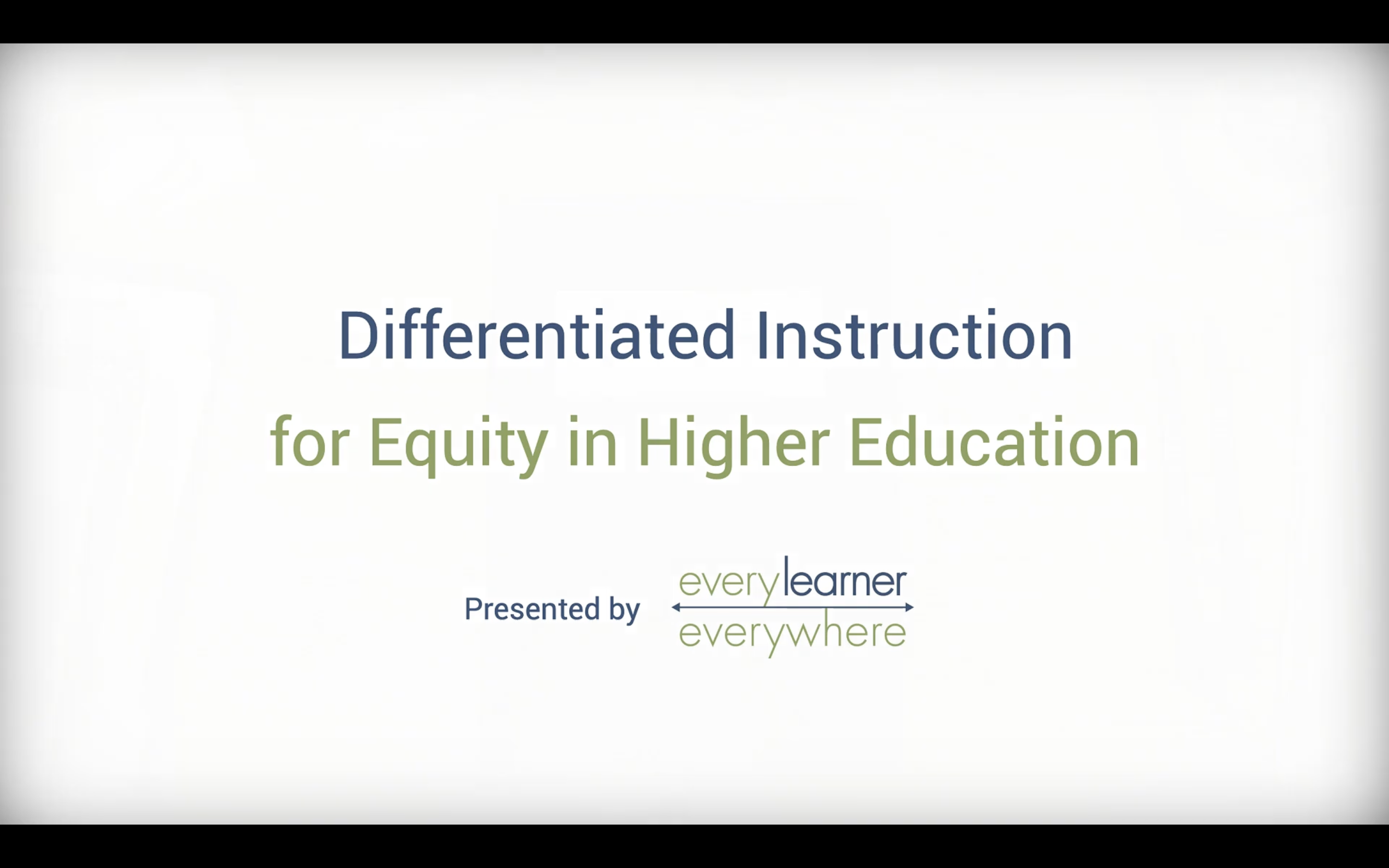 Differentiated Instruction for Equity in Higher Education thumbnail