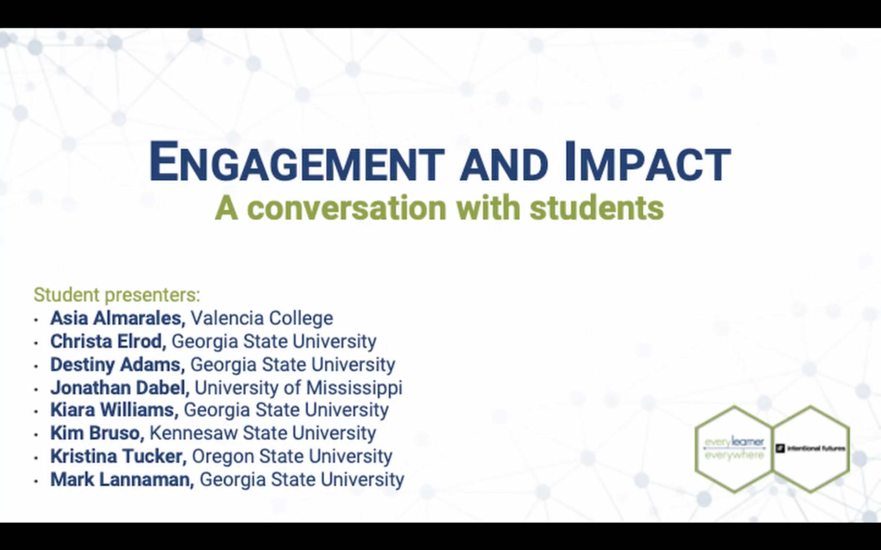 Engagement & Impact A conversation with students thumbnail