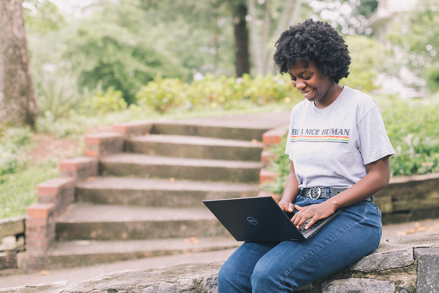 Student with Laptop Photo