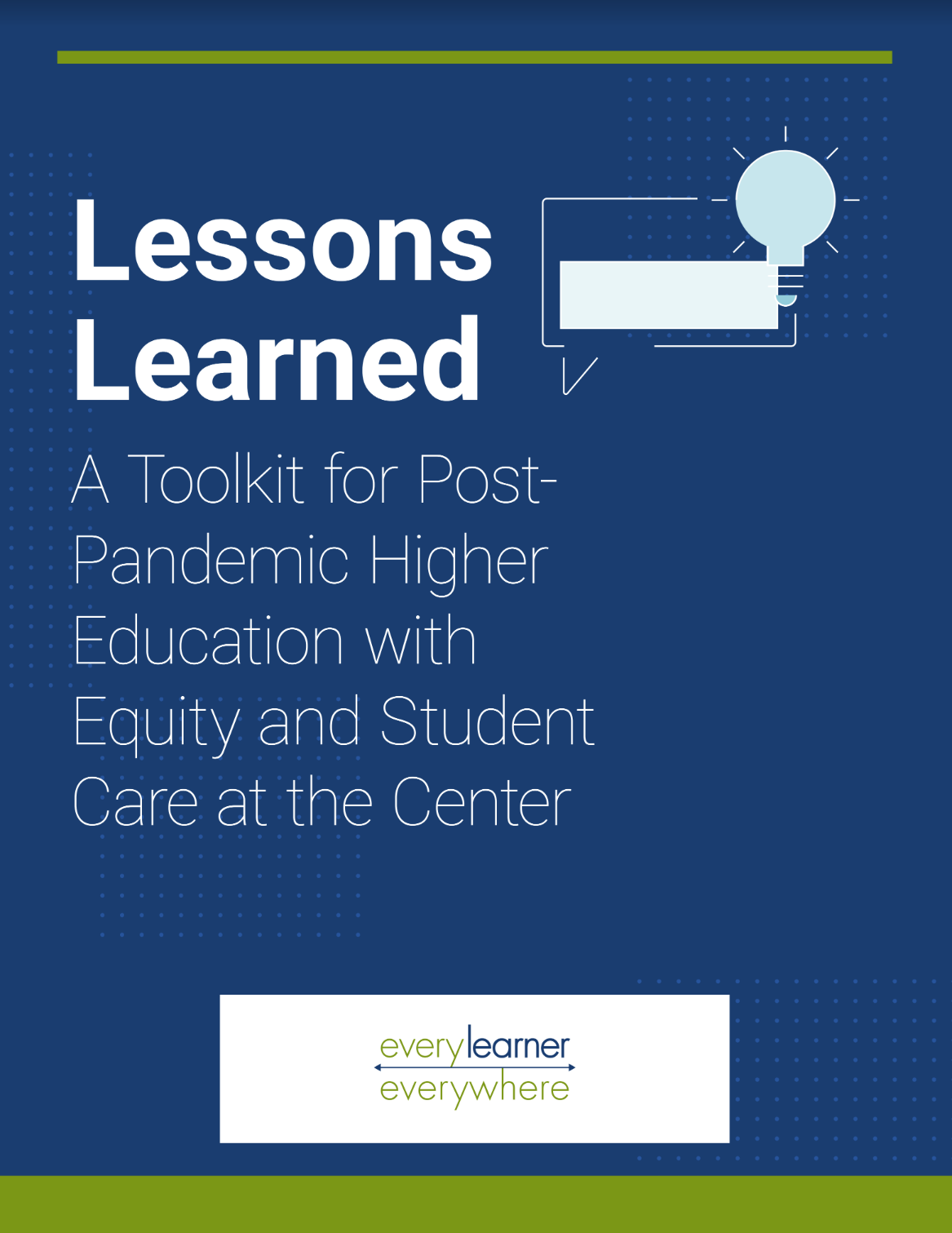 Lessons Learned: A Toolkit for Post-Pandemic Higher Education Cover