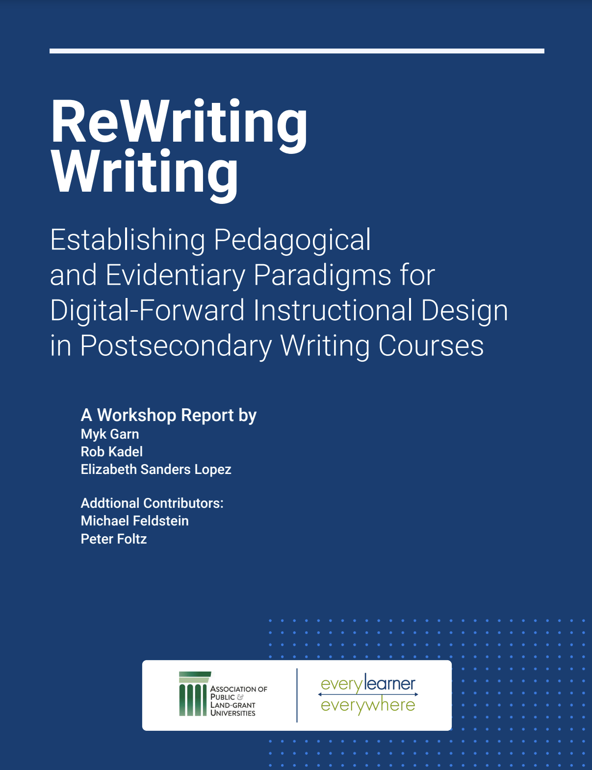 Re-Writing Writing Report Cover