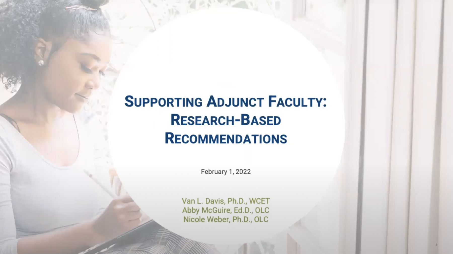 Supporting Adjunct Faculty: Research-based Recommendations thumbnail