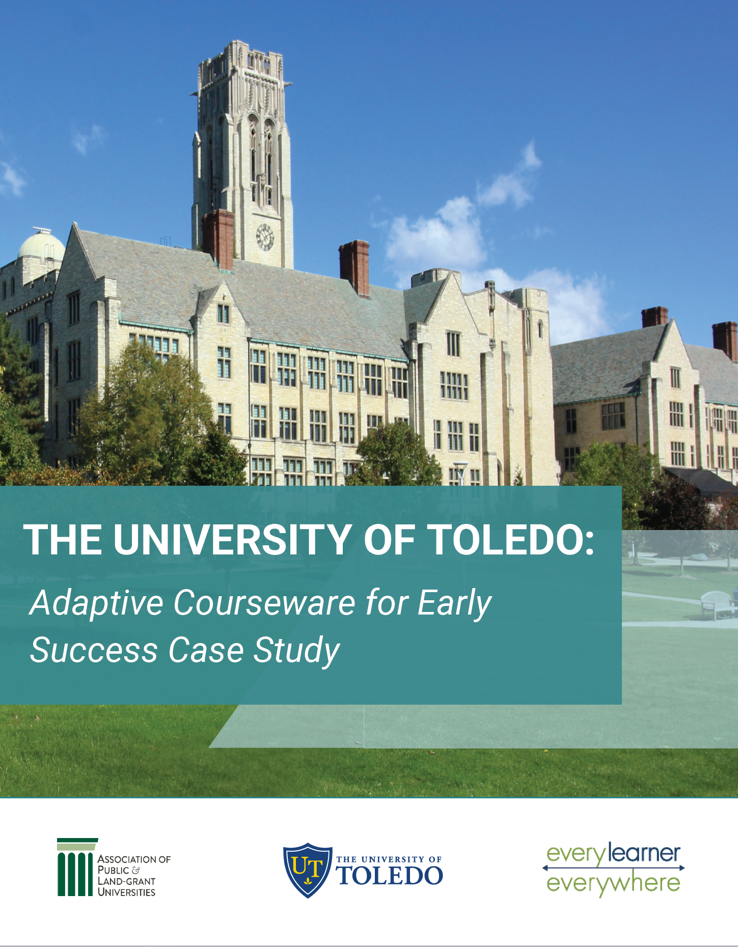 UToledo APLU Adaptive Courseware for Early Success Case Study Cover