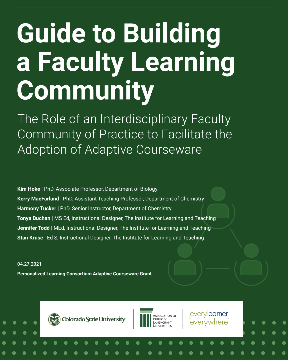 Guide to Building a Faculty Learning Community Cover