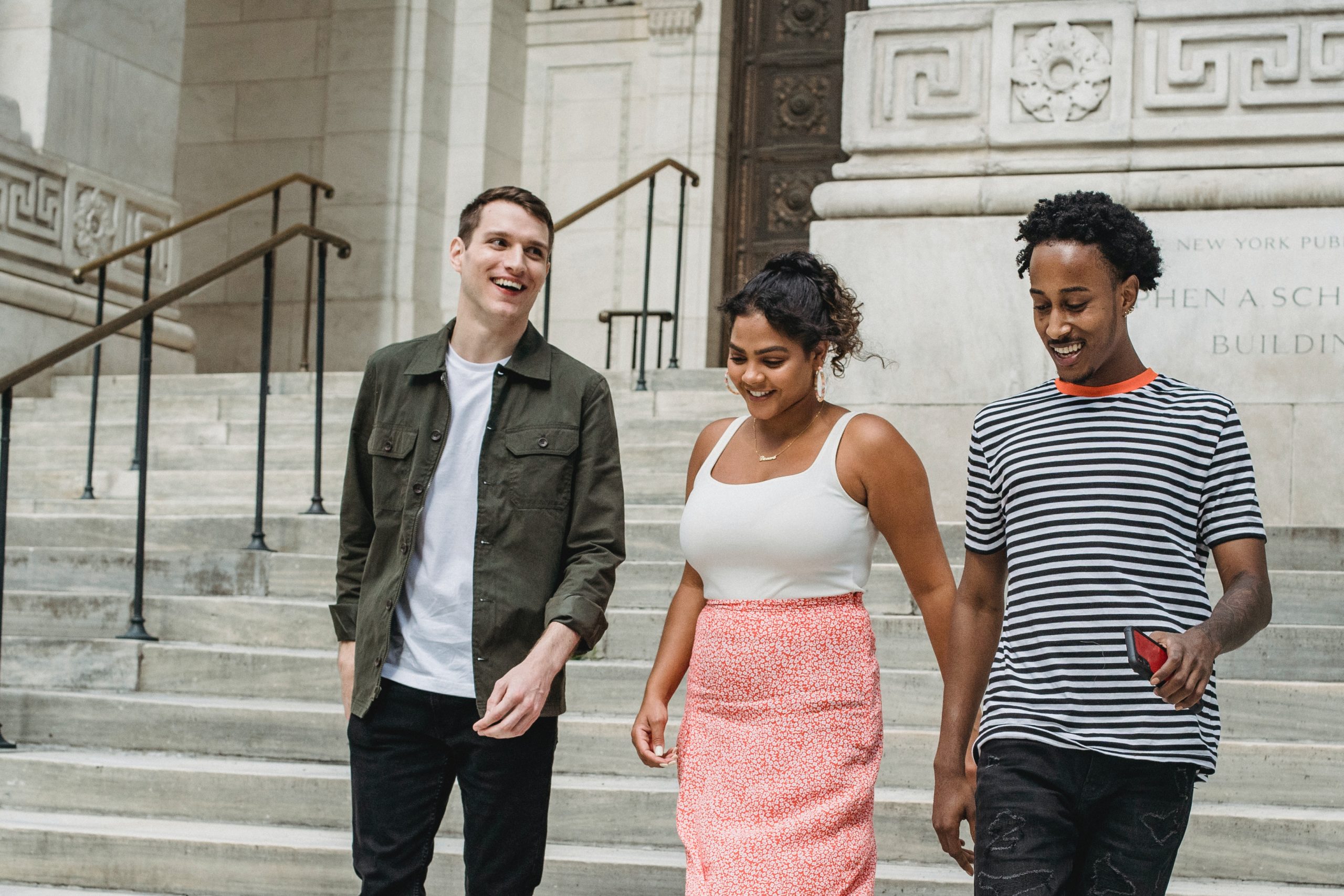 students walking down steps at predominantly white institutions