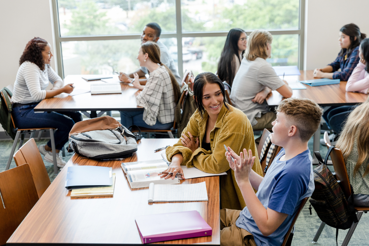 students in classroom engaging in student-centered learning